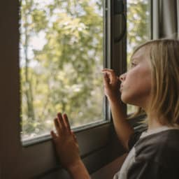 VR film still image - Boy looking through window