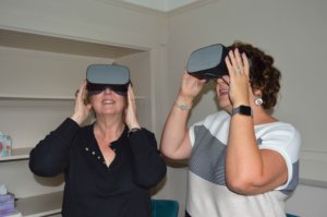 Dr Mica Douglas and Nicola Tunbridge from Flourish Fostering using Antser VR