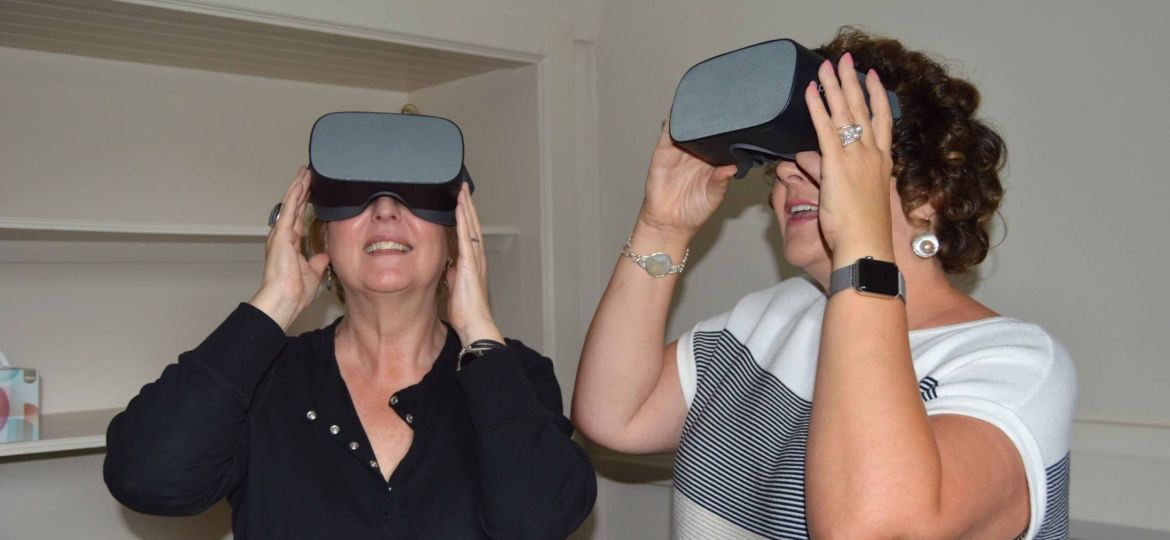 Dr Mica Douglas and Nicola Tunbridge from Flourish Fostering using Antser VR