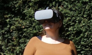 Woman in Virtual Reality Headset