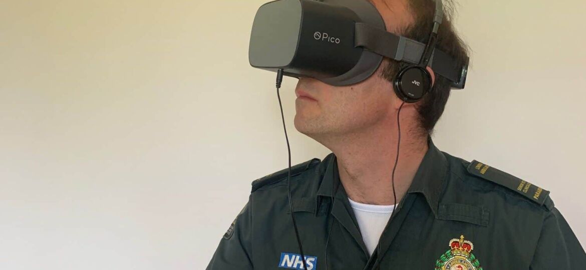 Paramedic Patrick Hunter in Antser VR Headset